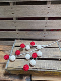 27" Red and White Ball Spray