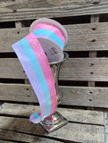 2.5" Candy Stripe Glitter Wired Ribbon