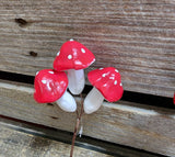 Tiny Mushroom Clusters set of 3