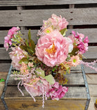 Peony Hydrangea Pink Silk Bush