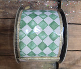 4" Green Harlequin with Gold Backing 10yd Roll