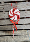 17" Peppermint Candy Lollipop Ornament