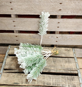 11" Flocked Pine Dozen