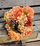 Orange/Bronze Peony Hydrangea Bush
