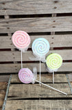 12" Set of 4 Lollipops