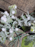 21" Flocked Greenery Berry Stem