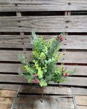 21" Glitter Mixed Artificial Christmas Greenery Bush