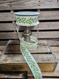 2.5" Wired Green Leave Print 50Yd Roll