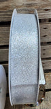 1.5" Glittered Satin Wired Ribbon 50Yd Roll
