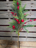28" Mixed Pine Berry Cone Stem