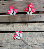 Tiny Mushroom Clusters set of 3