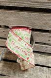 2.5" Wired Santa Ribbon 10 yd Roll