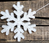 20" Styrofoam Glitter Snowflake on a Pick