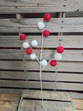 27" Red and White Ball Spray