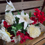 20" Peony Hydrangea Lily Bush