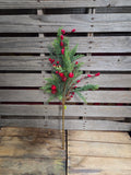 28" Mixed Pine Berry Cone Stem