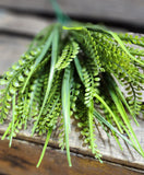 15" Beaded Fern and Grass Bush UV protected