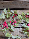 31" Iced Holly and Berry Stem