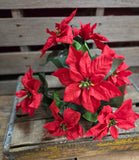 15" Water Resistant Poinsettia Bush