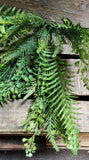 20" Plastic Mixed Fern Bush x7
