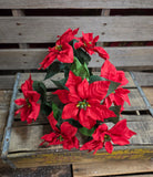 15" Water Resistant Poinsettia Bush