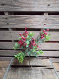 11" Flocked Berry Stem