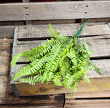 19" Plastic Fern Bush x9