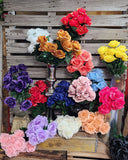 17" Silk Lillian Open Rose x 12 Heads