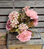 Peony Hydrangea Pink Silk Bush