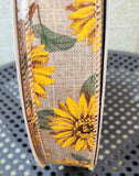 Wired Fall Sunflower Ribbon 50 yd Rolls