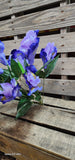 Silk Purple Iris Bush 21"