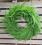 22" Button Fern Wreath