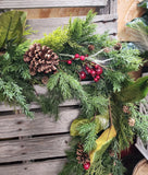 5' Pine Berry Twig Cone Garland