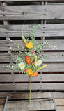 26" Handwrapped Poppy Stem Orange and yellow