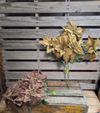 20" Poinsettia Bush Chocolate or Tan