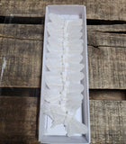 2" White Glitter Butterfly x12