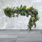 5' Pine Berry Twig Cone Garland