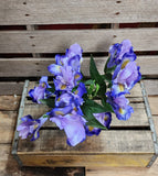 Silk Purple Iris Bush 21"