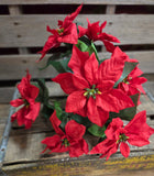 15" Water Resistant Poinsettia Bush