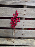 12" Red Berry Stem