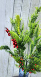 Mixed plastic greenery and berry bush