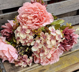 Peony Hydrangea Dahlia Silk Bush
