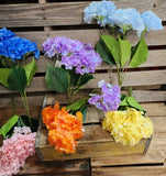 18" Real Feel Hydrangea Bush w/ 5 Heads