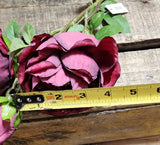 21" Burgundy Rose Stem