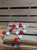 27" Red and White Ball Spray