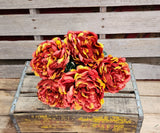 20" Bronze Fall Silk Peony Bush x5