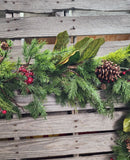 5' Pine Berry Twig Cone Garland