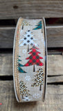 1.5" or 2.5" Wired Christmas Tree Ribbon 50 Yd Roll