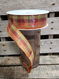 1.5" Fall Plaid Wired Ribbon 50yd Roll