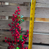 38" Red High Quality Berry Stem